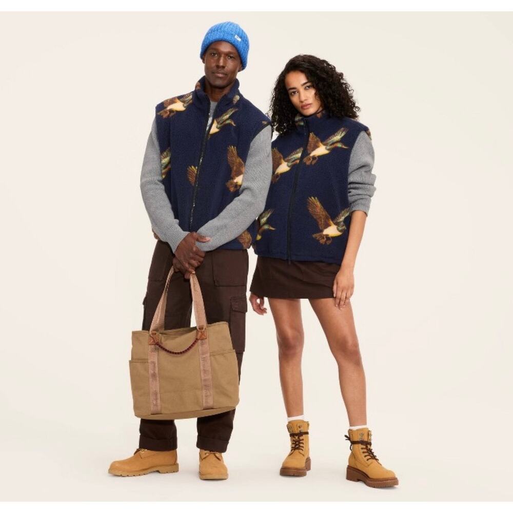 Adult Duck‎ Print Fleece Vest - Woolrich x Target Navy Size XXL